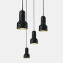 Minimalist vintage bedside lamp in volcanic stone for bar, café or staircase