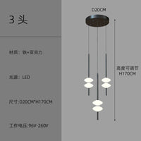Nordic Staircase Long Chandelier Villa Duplex Chandelier Modern Light Luxury Conical Acrylic Design, 2023 New Pendant Light
