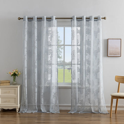 Voilage tulle sur mesure style moderne salon chambre - vue 4 sur 7