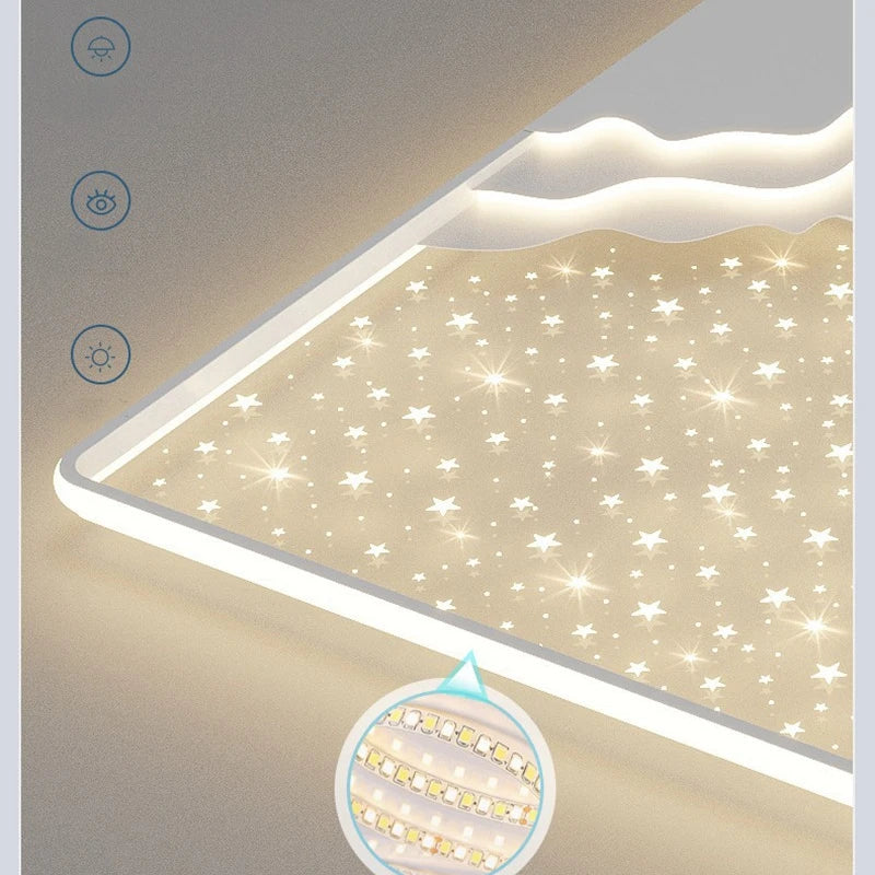 luxe salon plafonnier moderne Intelligent LED décoration intérieure lampes créatif ciel étoilé chambre salle à manger lustre - vue 5 sur 12