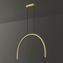lampe suspendue moderne en laiton noir doré avec leds réglables