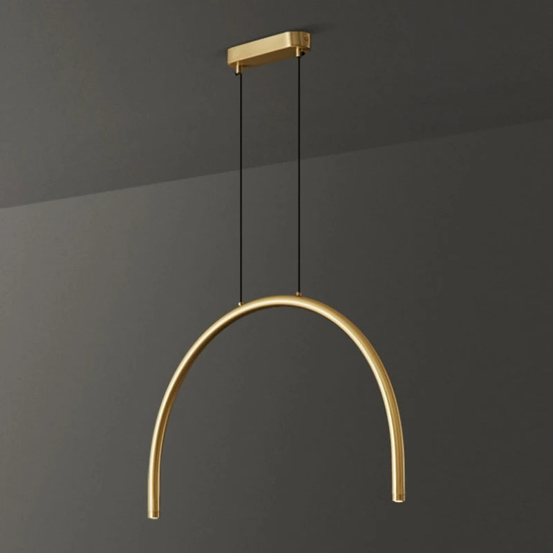 lampe suspendue en laiton noir doré avec led pour bars et restaurants - vue 5 sur 7