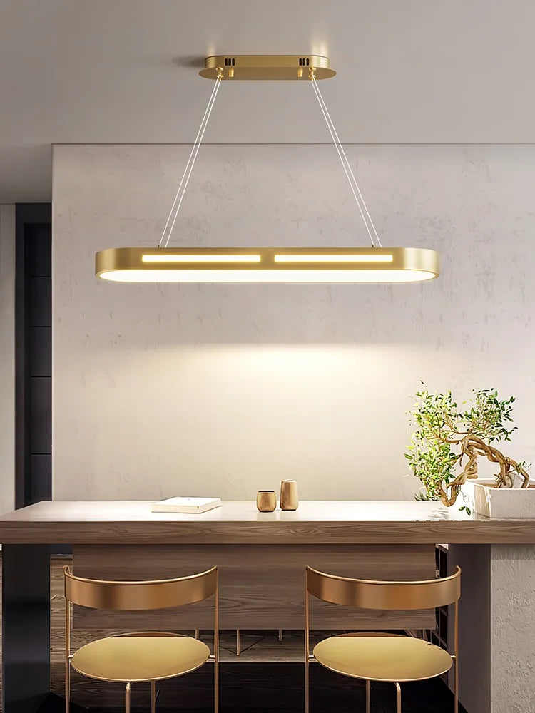 lustre moderne minimaliste led barre de lumière de luxe - vue 5 sur 9
