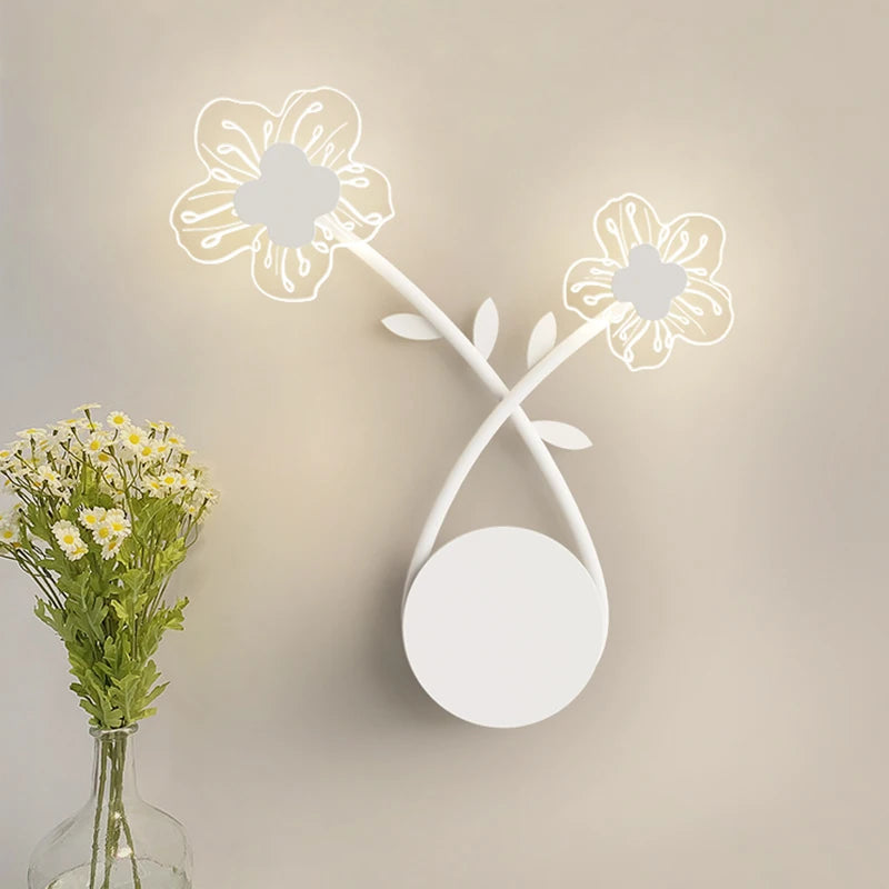 Applique murale LED en forme de plante verte