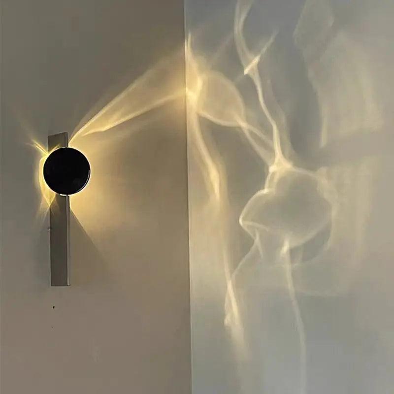applique murale led chromée en acier inoxydable style science-fiction