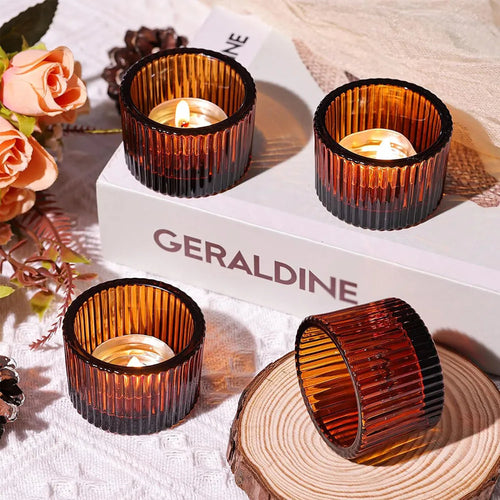 Tealight Gold Candle Holders,Votive Tea Light Candle Holder Glass for Centerpieces Wedding Table Decor,Party Supplies,Home Decor - vue 5 sur 9