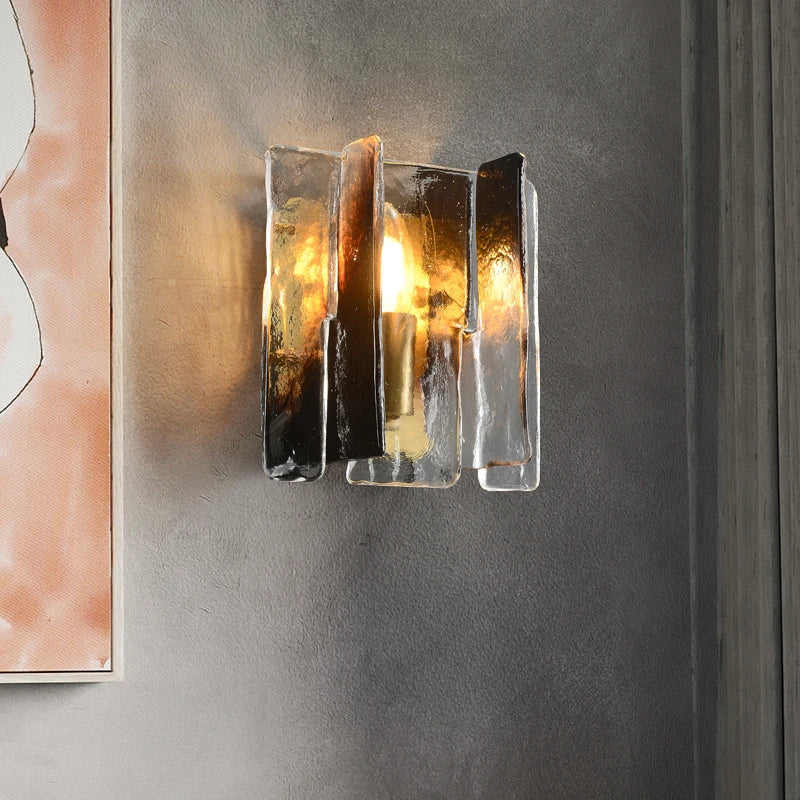All Copper Living Room Wall Lamp, Modern Luxury Tv Wall Designer Glass Pendant Lamp Minimalist Nordic Bedroom Bedside Lamp - vue 2 sur 8