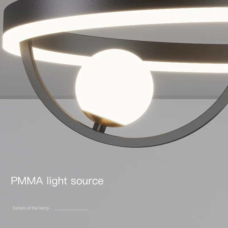 plafonnier led moderne en fer design nordique décoratif pour intérieur - vue 6 sur 12