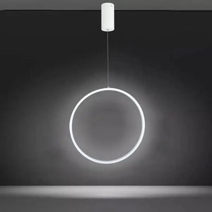 Modern circular LED pendant light for indoor use