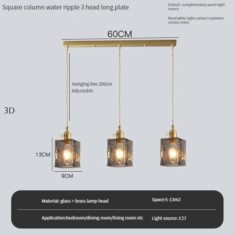 suspension vintage avec interrupteur et abat-jour en verre cristal - vue 7 sur 22