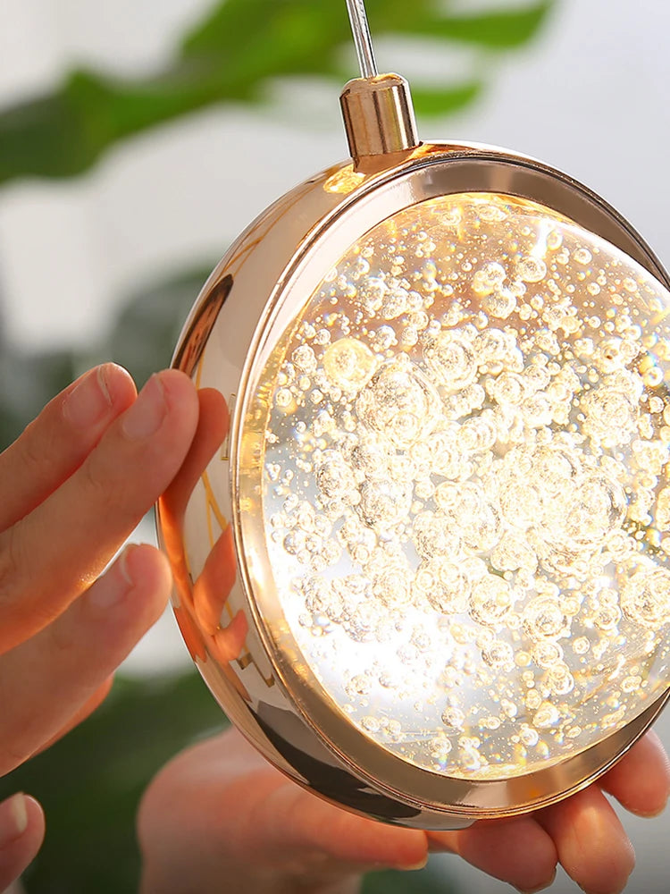 lustre rotatif design nordique en cristal pour éclairage intérieur - vue 4 sur 18