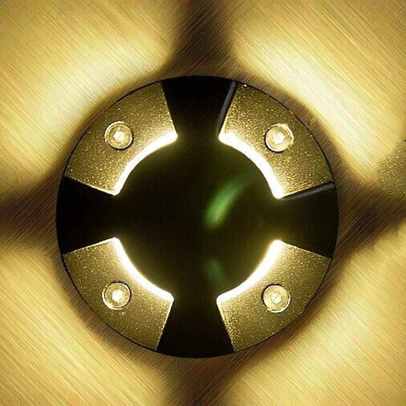 Led Underground Light One, Two, Four Side Inground Lamp Outdoor Waterproof Villa Garden Garden Light 12w 18w Floor Light - vue 4 sur 5
