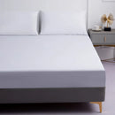 White Solid color Waterproof Polyester Bed Fitted Sheet Mattress Cover Sabana,(no pillowcas)90/120/150/160/180/200/220,7 size