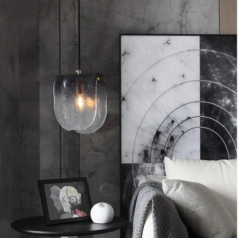 Suspension moderne en verre dégradé pour décoration artistique - vue 6 sur 7