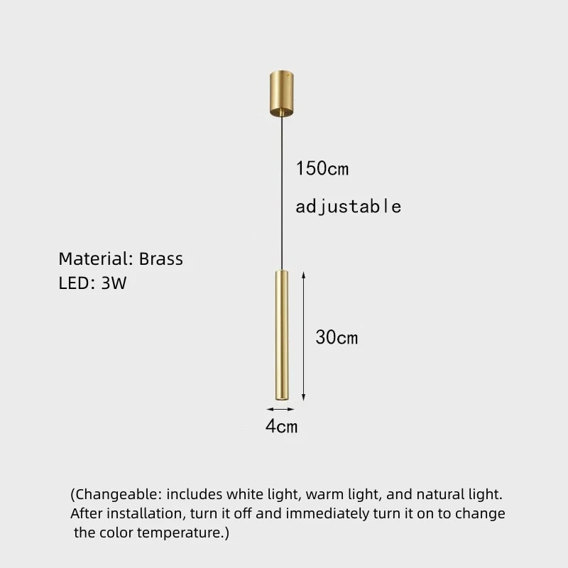 suspension minimaliste en laiton 	 pour hôtel - vue 8 sur 8