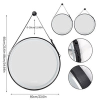 600mm Round LED Mirror Illuminated Lighted Wall Hanging Bathroom Mirror, Anti-fog, Golden/ Black Frame for Bathroom Entryway