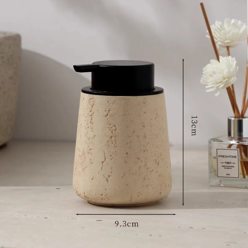bouteille de désinfectant en marbre wabi-sabi pour maison décoration pratique - vue 8 sur 8