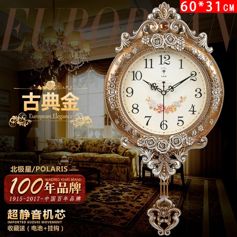 horloge murale de luxe silencieuse style moderne pour décoration intérieure - vue 10 sur 11