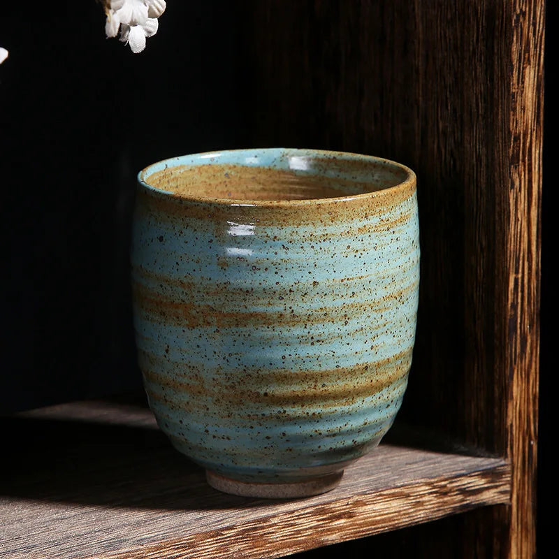 Tasse japonaise en céramique artisanale style rétro unique