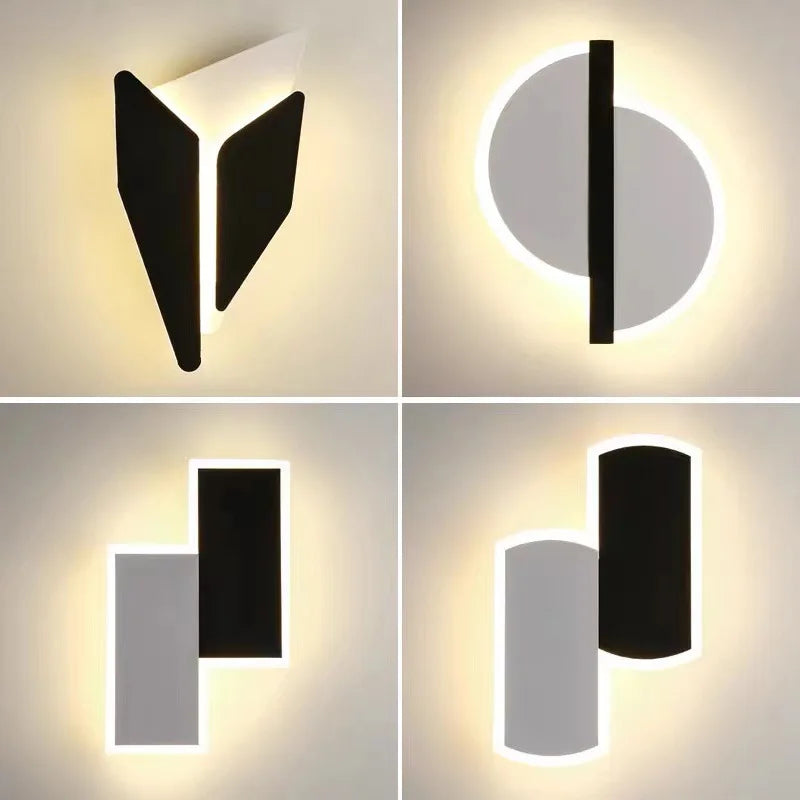 Applique murale LED moderne Spin blanc/noir pour chevet étude salon allée appliques murales intérieur décor à la maison luminaire Lustre - vue 7 sur 10