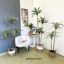 Set of 3 artificial dracaena plants for realistic decoration