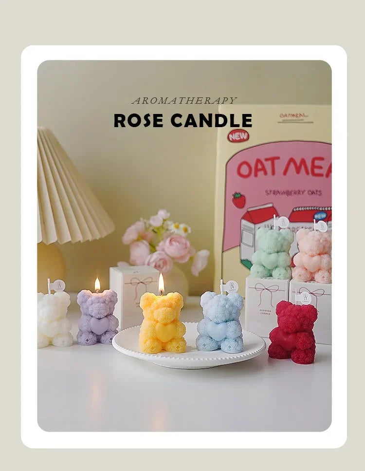 bougie ours en cire de soja parfumée pour détente - vue 5 sur 13
