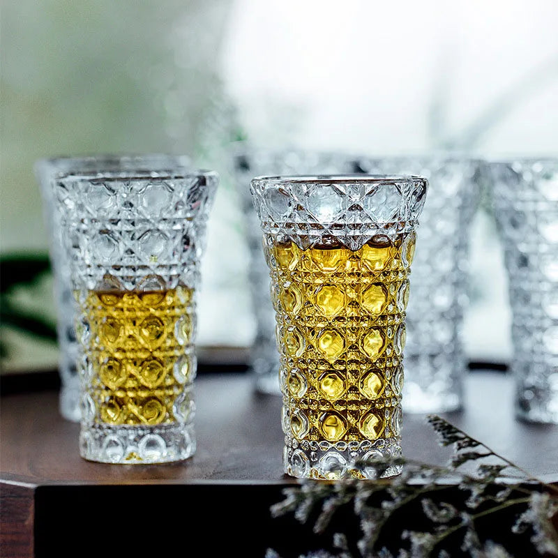 Ensemble 6 verres dégustation café alcool design minimaliste