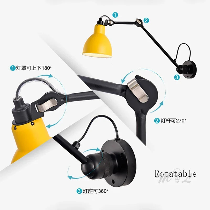 applique murale bras robotique luminaire design pour intérieur moderne - vue 6 sur 10