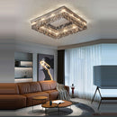 plafonnier led cristal doré chromé intensité variable design moderne