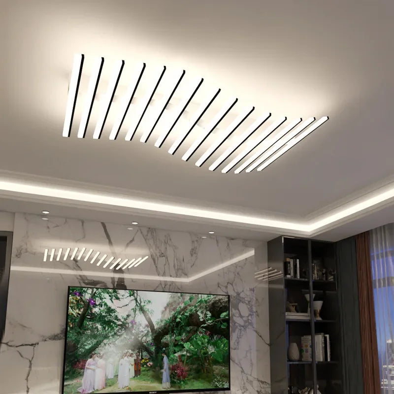 lustre nordique acrylique led moderne pour bar restaurant - vue 6 sur 12