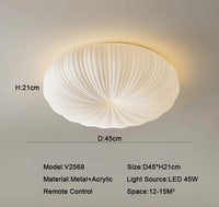 plafonnier led moderne abat jour citrouille luminaire à intensité variable