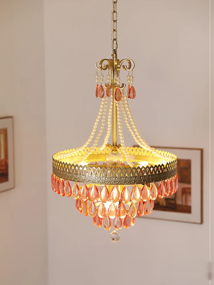 lustre à led en cristal en forme de larme pour décoration intérieure - vue 4 sur 14