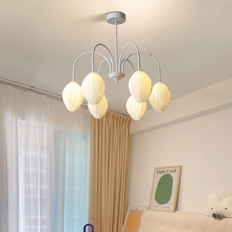 lustre en résine avec abat-jour romantique en métal - vue 4 sur 14