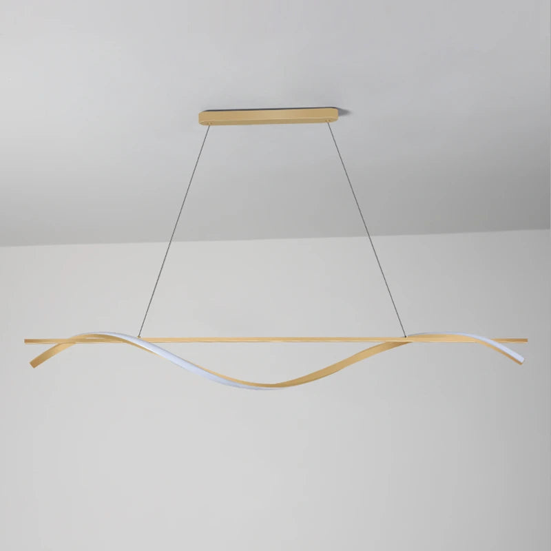 Minimalist aluminium and iron pendant light for home decor - vue 4 sur 10