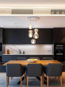 Natural marble glass chandelier modern minimalist decorative lighting
