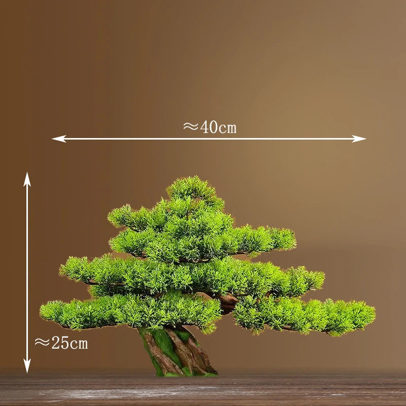 DIY Potted Bonsai for Home Decoration, False Tree, Living Room, Chinese Style, Hotel Porch Landscape, Green Plant Decoration - vue 4 sur 23