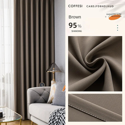 Rideau moderne plissé occultant luxe pour salon chambre