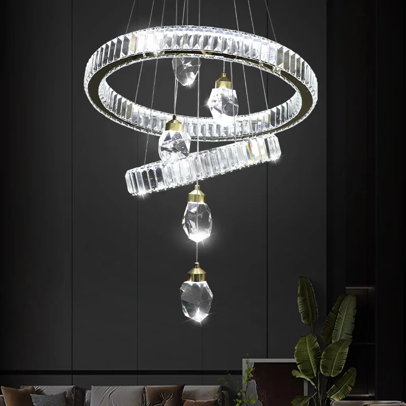 Hanging Light Pendant Lamp,Living Room Crystal Chandelier,Hanging Chandelier Lamp, Pendant Light,Lighting Fixtures Chandeliers - vue 3 sur 11