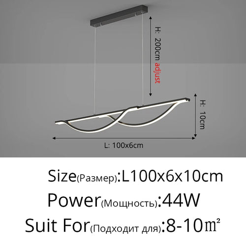 Modern minimalist Nordic chandelier for bar and restaurant - vue 11 sur 12