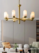 Lustre design LED marbre espagnol cuivre décoratif maison