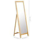 Floor mirror 48x46,5x150 cm solid oak wood home decoration wall decal living room decoration