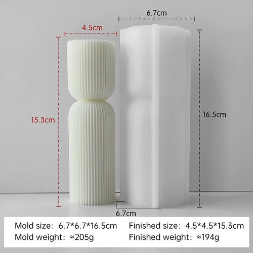 moule en silicone pour bougies aromatiques cylindriques fait main