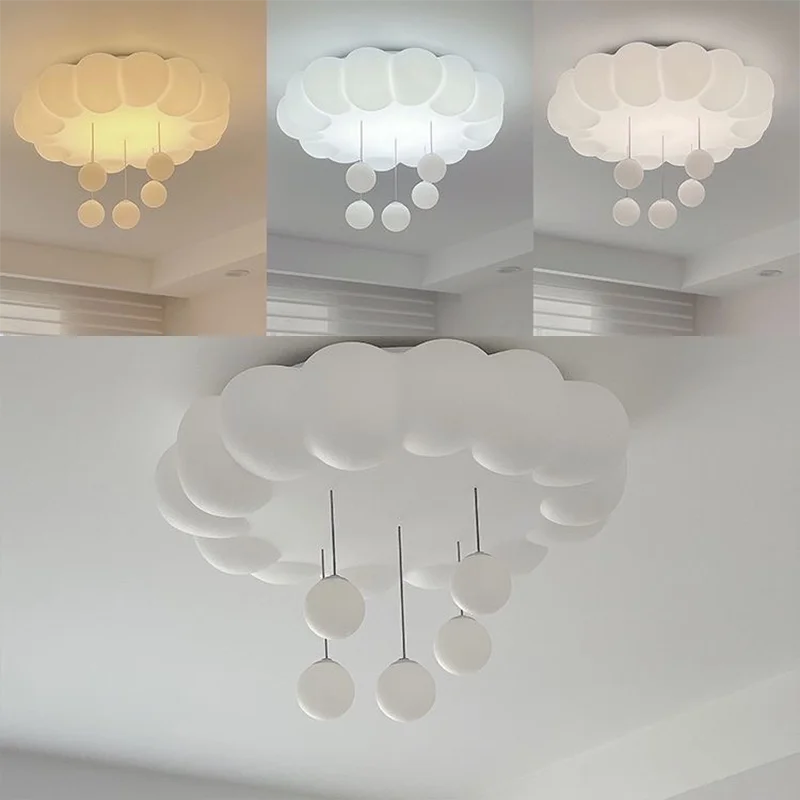 lustre moderne donuts minimaliste avec télécommande gradation - vue 7 sur 10