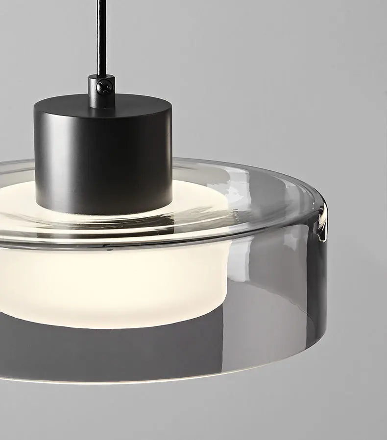 Suspension minimaliste design nordique moderne en verre de cuivre