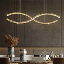 Modern minimalist crystal LED chandelier for home decor