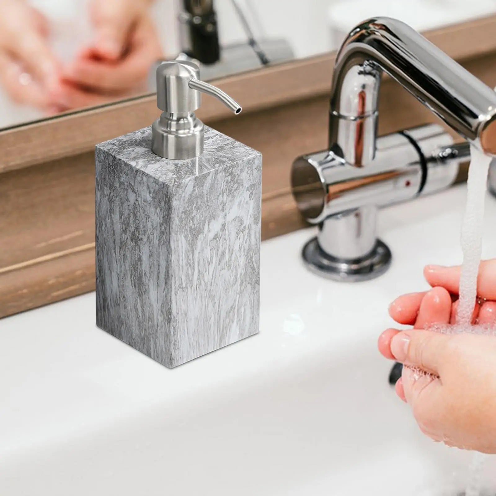 distributeur de lotion en résine durable pour salle de bain - vue 6 sur 6