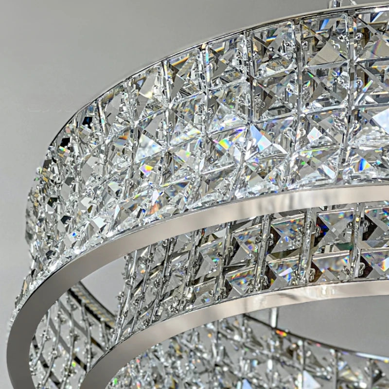 lustre de luxe en cristal pour restaurant bar et hôtel intérieur - vue 7 sur 14