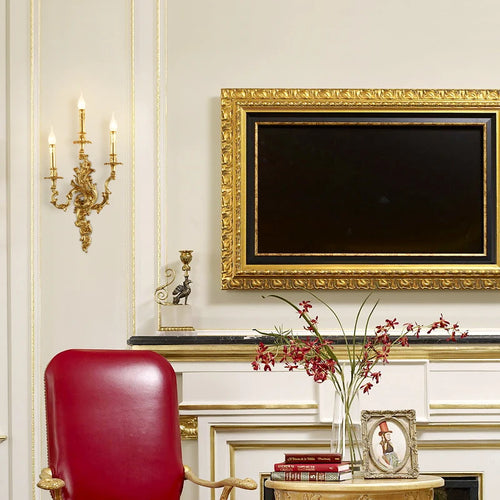 Applique murale royale luxe laiton antique cuivre - vue 3 sur 10
