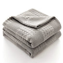 Plaid coton gaufré respirant decoratif salon chambre