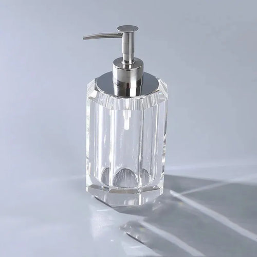 distributeur de savon liquide en cristal transparent pour salle de bain - vue 19 sur 20